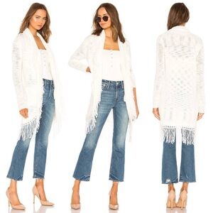 Tularosa Dreamer Fringe Cardigan in Ivory XXS